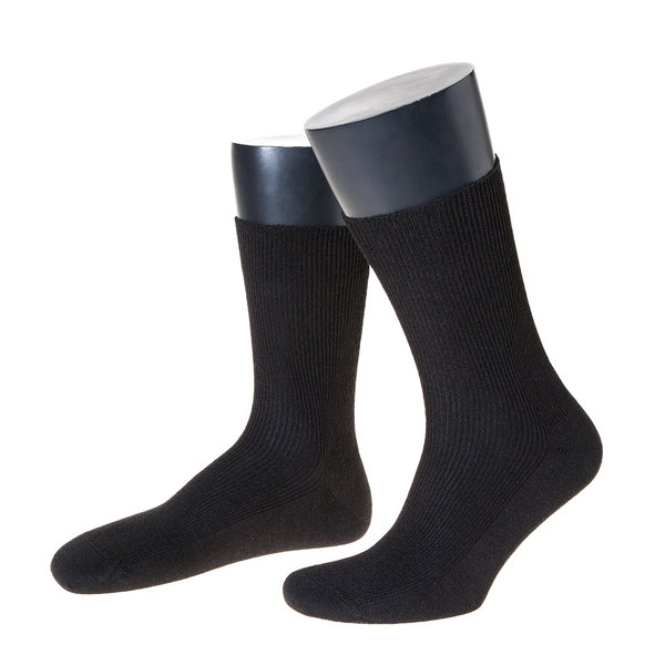 5 Paar Herren-Socken ohne Gummi extra weit mit Wolle Made in Germany