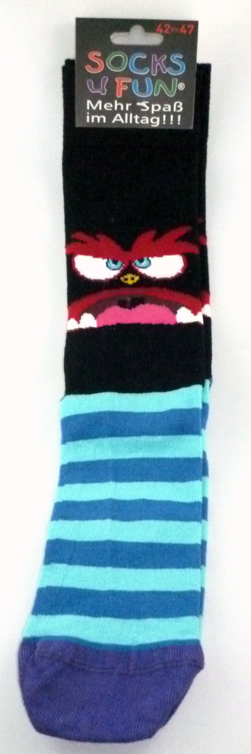 Damen Herren Spaßsocken, Fun socks, witzige Socken Monster