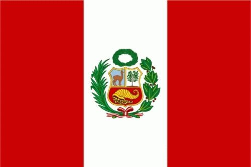 Fahne Flagge Peru mit Wappen Hissflagge 90x150